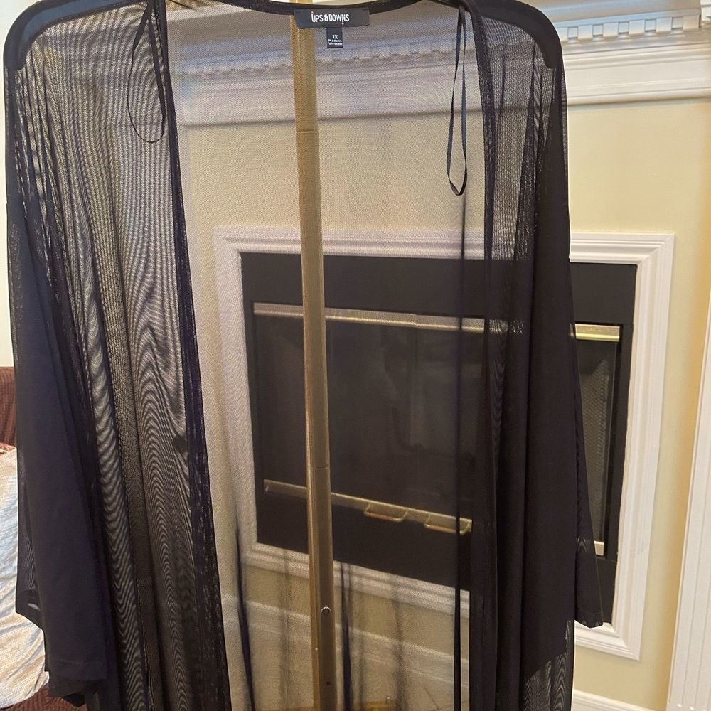 SHEER BLACK SWIMSUIT COVER UP sz fits all
